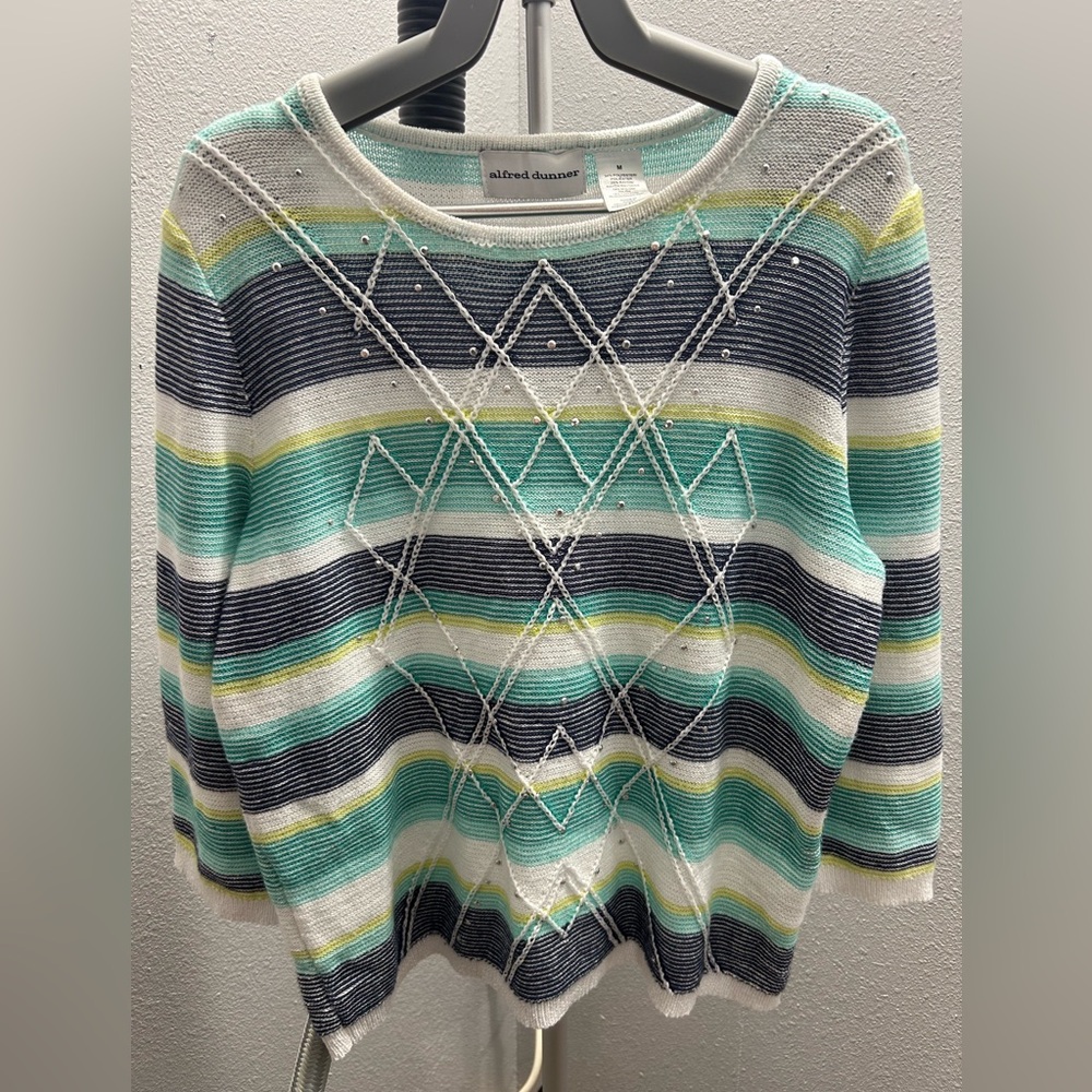 Alfred Dunner, sweater with rhinestone accents